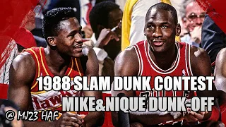 Michael Jordan vs Dominique Wilkins DUNK-OFF (1988 Slam Dunk Contest) - BEST SLAM DUNK CONTEST EVER?