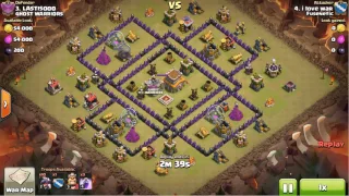 Clash of Clans TH7 vs MAX TH8: Dragon 3-Star Clan Wars