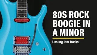 80s Hard Rock Boogie Guitar Backing Track in A Minor