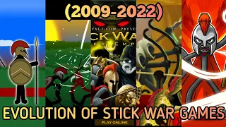 Evolution Of All Stick War Games (2009-2022) Stick War: Legacy Stick War 2 Stick War 3 Stick Empires