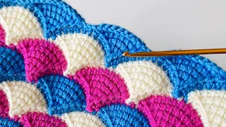 👍wonderful👌🏻three dimensional tunisian knit blanket / crochet blanket / knitting bag pattern