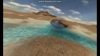 Shallow Water Simulation with Advected Textures