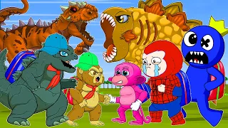 DinoZilla, BloopZilla, Godzilla Legendary destoroyah gojira - Skull Shin Rainbow Cartoon Compilation