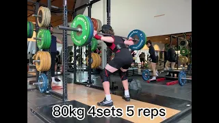 Squatting 80kg rpe 7