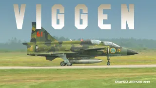 SK 37 Viggen. Complete flight. Great sound!