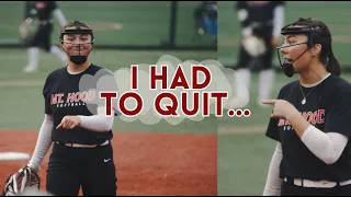 why I had to quit softball....