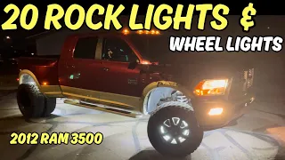 INSTALLING 20 ROCK LIGHTS AND WHEEL LIGHTS ON 2012 RAM 3500 DUALLY. SpinningwrencheswithJ