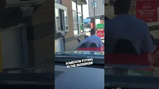 Little boy drove his toy car to a drive-thru 😂