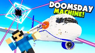 The DOOMSDAY Machine Destroys AIRPLANE Full of Ragdolls! - Teardown Mods
