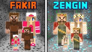 FAKİR'İN AİLESİ VE ZENGİN'İN AİLESİ MAĞARADA YAŞIYOR! 😱 - Minecraft