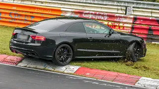 Nürburgring Near CRASH, Spins, CRAZY Drivers & VERY Tricky Conditions! Touristenfahrten Nordschleife