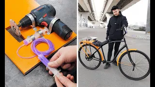 This guy made an electric bike out of a drill 😮 🚴 #shorts