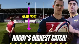 Liam Williams & Malakai Fekitoa attempt the WORLD’S HIGHEST CATCH!  | Ultimate Rugby Challenge