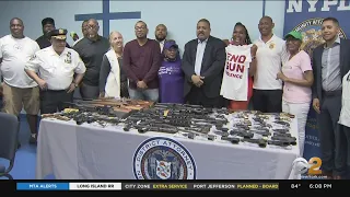 Dozens of weapons collected during Harlem gun buyback event