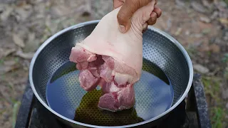 Deep Fried Pork Hock Recipe | How to Cook Crispy Pork Hock in my Village
