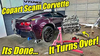 Pulling the Engine Out Of the Copart Scam Corvette C7!