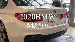 2020 BMW M550i Alpine White Mocha Napa