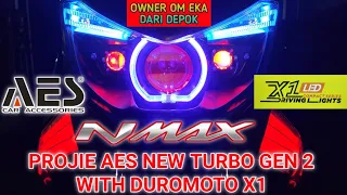 Single projie aes new turbo gen 2 with duromoto X1 nmax old @aderiyan29