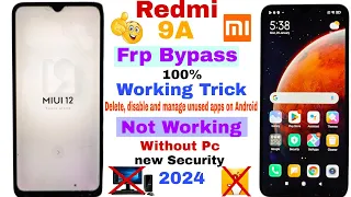 Redmi 9A Google Account Bypass miui 12.5.6 No Computer ! Redmi 9A frp bypass New security 2024