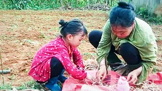 A day of gardening for grandmother and granddaughter