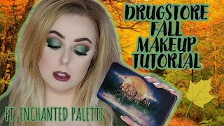 GREEN FALL LOOK | DRUGSTORE FULL FACE | FOREVER FLAWLESS ENCHANTED PALETTE