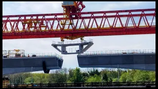 A Montage of shots from HS2 Colne Valley Viaduct and 'Dominique' by Google..