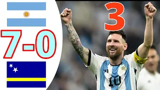Lionel Messi Hat Trick || Messi the Goat ||  Argentiana Vs Curacao