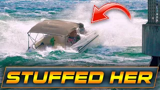 BOAT DATE GONE WRONG AT ROUGH INLET! BOCA INLET | HAULOVER BOATS | WAVY BOATS