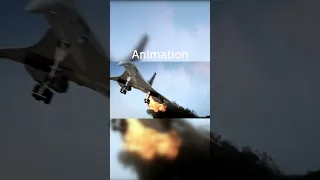 Animation vs Real Life -  Air France Flight 4590 Crash #planecrash