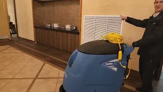 Operating a global industry floor scrubber zamboni