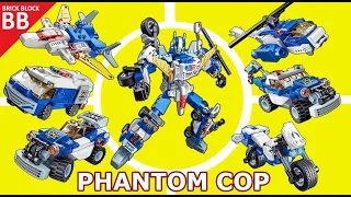 6 in 1 Combiner : Qman 41104 Phantom Cop (FINAL) ⚡️ Speed Build Enlighten Lego Transformers combiner