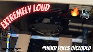 MID MUFFLER DELETE ON 392 SCAT PACK CHARGER W/ Hard ACCELERATIONS * VERY LOUD EXHAUST !!!!