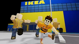 Kena Kejar Dengan Pekerja Ikea Tiada Muka!!! [SCP-3008 but it's 100 players] (Roblox Malaysia)