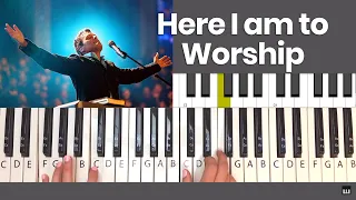 Here I am to Worship - Piano Tutorial (Light of the World, You...)