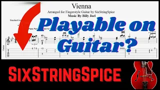 "Vienna" Billy Joel's Piano Part for Fingerstyle Guitar-TAB