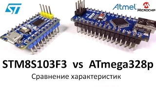 STM8S103F3 vs ATmega328p