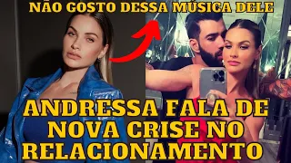 Andressa Suita fala de nova CR1SE no RELACIONAMENTO com Gusttavo Lima e diz não gostar de uma música