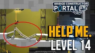 Bridge Constructor Portal : Level 14 Puzzle Solution