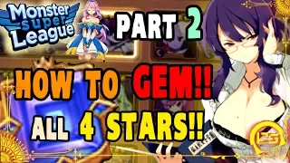 Monster Super League GUIDE!! HOW TO GEM ALL THE 4STAR MONSTERS!! PART2!! ALL VIABLE BUILDS AND USES!