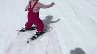 COLORADO private ski lesson Age 3 day 1 STEAMBOAT SPRINGS