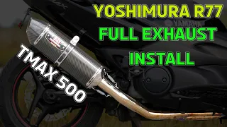 Yoshimura R77 Exhaust Install : 2008-2011 Yamaha TMAX 500 : Detailed How-To