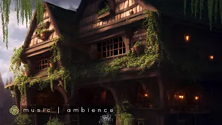 Fantasy Tavern | Gentle Relaxing Music & Ambience | Cozy Medieval Inn | 4K