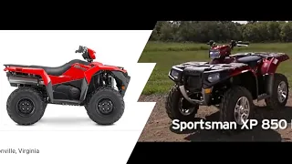 polaris twin 850 vs 750 kingquad surprised 😮 outcome