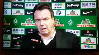 Werder Bremen vs HSV 2018. Peinlich Interview von Hamburg Chef Bruchhagen zum totlachen😂😂😂