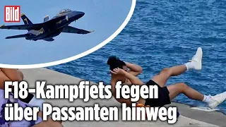 Kampfjets im Extrem-Tiefflug über Chicago