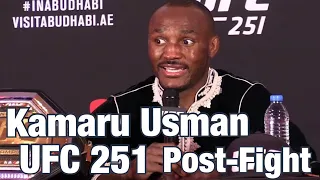 Kamaru Usman: Wants Jorge Masvidal again, but ok with Gilbert Burns next | UFC 251 Press Conference
