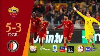 Roma 5-3 Feyenoord (dcr) - Highlights UEL TeleRadioStereo, Sky, Roma TV, Nisii, CSS, Rai, TMW