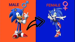 Sonic the hedgehog character part 2 gender swap edit