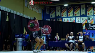 Kristel Ngarlem (75) - 127kg Clean and Jerk @ 2017 Canadian Nationals