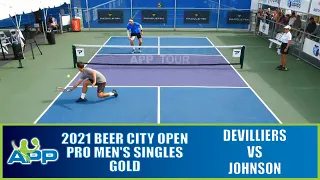 APP Beer City Pickleball Open: PRO MEN'S SINGLES GOLD: Jocelyn Devilliers vs JW Johnson